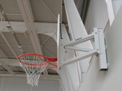 BÂTI DE BUT DE BASKET MURAL - DÉPORT 0.6M - HAUTEUR DE CERCLE VARIABLE - POUR PETITS PANNEAUX - À COMPOSER – Image 2