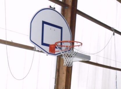 BÂTI DE BUT DE BASKET MURAL - RABATTABLE - HAUTEUR DE CERCLE VARIABLE - POUR PETITS PANNEAUX - À COMPOSER