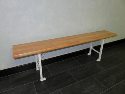 BANC VESTIAIRE - HÊTRE LAMELLÉ COLLÉ - FIXATION SOL
