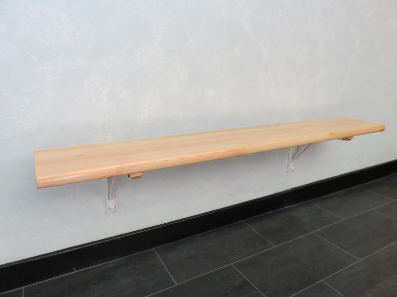 BANC VESTIAIRE – SAPIN LAMELLÉ COLLÉ - FIXATION MUR