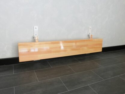 BANC RABATTABLE – SAPIN LAMELLÉ COLLÉ – FIXATION MUR – Image 2