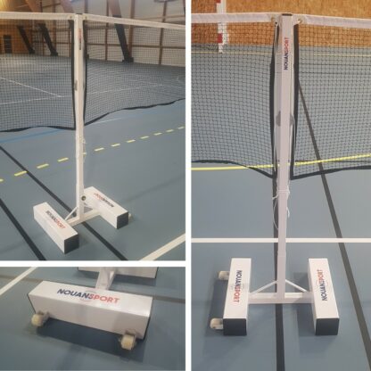 POTEAU DE BADMINTON CENTRAL SUR DOUBLE EMBASE - SCOLAIRE