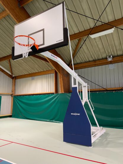 BUT DE BASKET MOBILE - DÉPORT 2.25M - REPLIABLE - HAUTEUR DE CERCLE VARIABLE - PANNEAU GRAND COMPACT