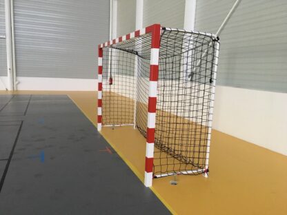 BUT DE HAND 3X2M - FACADE ALUMINIUM POUR FOURREAUX - CAGE ARRIÈRE ACIER REPLIABLE À ANCRER BICOLORE ROUGE / BLANC