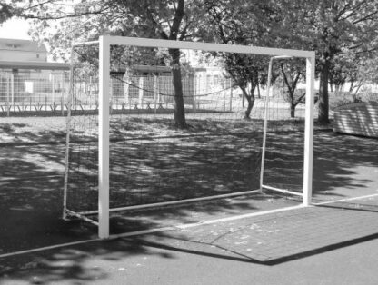 BUT DE HAND EXTÉRIEUR 3X2M FACADE ET CAGE FIXE EN ACIER GALVA BRUT - À SCELLER