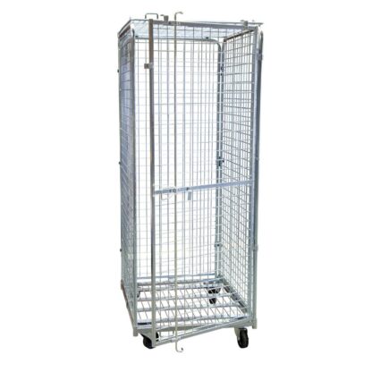 ARMOIRE GRILLAGÉE 1 PORTE - DÉPLAÇABLE SUR ROULETTES  H1900 X L800 X P720MM - CHARGE MAX 400KG