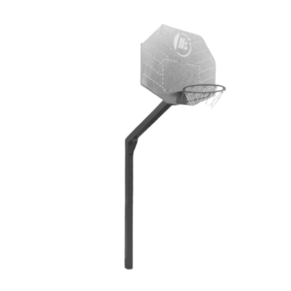 BÂTI DE BUT DE BASKET - À SCELLER - HAUTEUR 2.60M - DÉPORT 1.20M - POUR PETITS PANNEAUX - À COMPOSER – Image 2