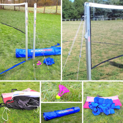 ENSEMBLE POUR BADMINTON SUR GAZON - ALUMINIUM - AIRBAD PRO FUN