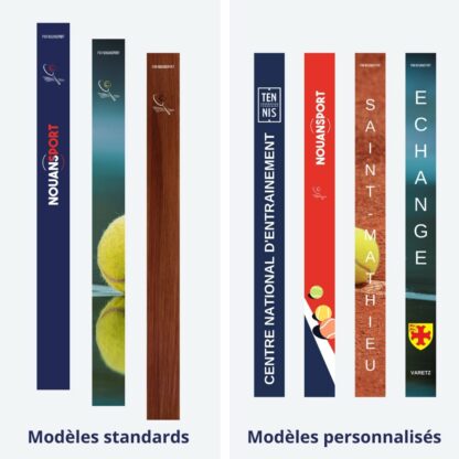 JEU DE DÉCORS PERSONNALISABLES – POUR POTEAUX DE TENNIS STANDARDS OU SUR ADAPTATEURS - DESIGN