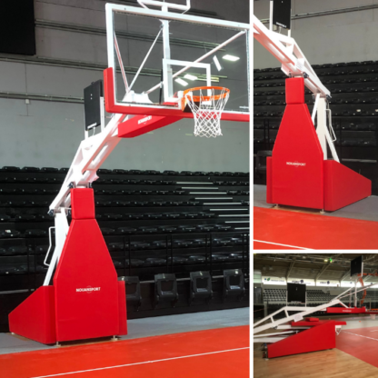 ENSEMBLE DE PROTECTIONS DES BUTS DE BASKET 3,25 - PVC SANS PHTALATE ROUGE