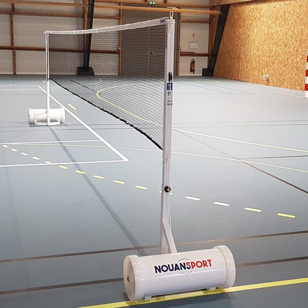 Filet De Badminton Portable Avec 2 Pôles, Pour Enfants Et Adultes, Filet De Tennis D'extérieur Robuste Pour Allée, Jardin, Aire De Jeux, Montage Au Sol Avec Kits De Vis