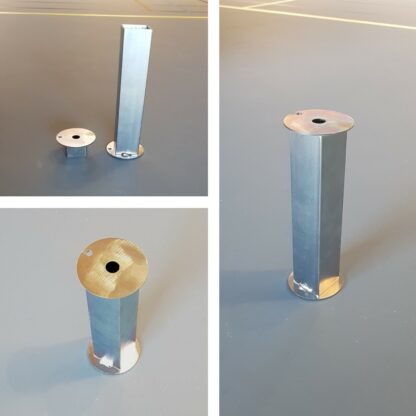 FOURREAU POUR POTEAUX CARRÉS 40X40MM - PROF 220 MM