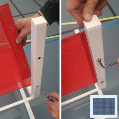 REMPLACEMENT ASSISE ET DOSSIER MOBILIER TENNIS DESIGN - TISSUS ROUGE OU BLEU