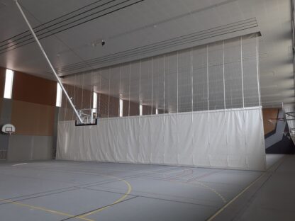 RIDEAU MIXTE - TISSU / FILET - RELEVABLE