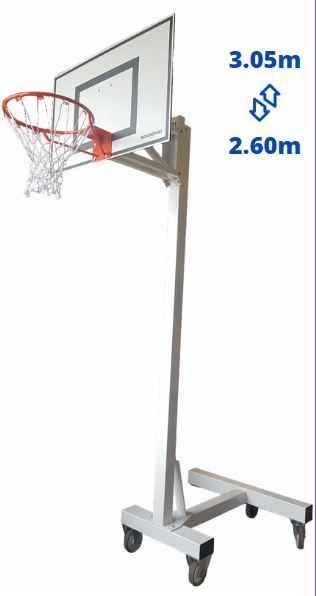 KOMFOTTEU Panier de Basket-Ball en PE et PVC pour l'Extérieur, 6 Niveaux de  Hauteur réglables 260-305 cm, Support de Basket-Ball Portable Mobile, Base  de Basket-Ball, pour Enfants et Adultes : : Sports