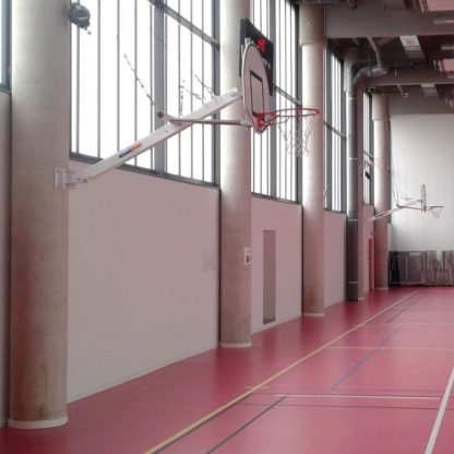 BÂTI DE BUT DE BASKET RELEVABLE EN PIGNON - HAUTEUR DE CERCLE VARIABLE - POUR PETITS PANNEAUX - À COMPOSER