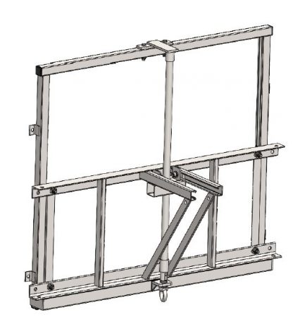 TÊTE RÉGLABLE À VIS (TÊTE FIXE + DISPOSITIF RÉGLABLE À VIS) POUR BUT DE BASKET MONOTUBE PIGNON - GRAND PANNEAU - AVEC MANIVELLE
