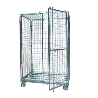 ARMOIRE GRILLAGÉE 2 PORTES - DÉPLAÇABLE SUR ROULETTES  H1900 X L1200 X P800 MM - CHARGE MAX : 600KG