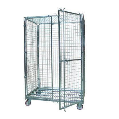 ARMOIRE GRILLAGÉE 2 PORTES - DÉPLAÇABLE SUR ROULETTES  H1900 X L1200 X P800 MM - CHARGE MAX : 600KG