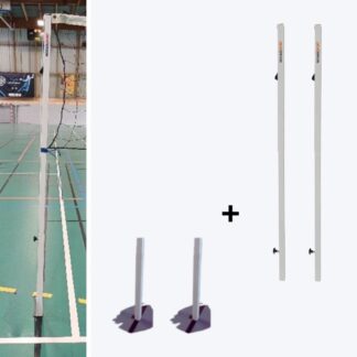 POTEAUX DE SOFT VOLLEY & VOLLEY M11 – 40X40MM - ACIER – POUR FOURREAUX - AVEC RÉHAUSSES SOFT VOLLEY & VOLLEY M11 AMOVIBLES