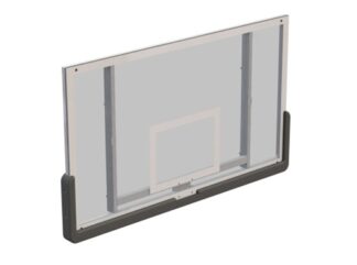 PROTECTION BAS DE PANNEAU DE BASKET 180 x 105CM POUR PANNEAU - ÉPAISSEUR DE PANNEAU 40 À 46 MM – COLORIS NOIR - HORS BUT FIBA