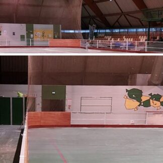 RAMBARDE DE RINK HOCKEY / ROLLER HOCKEY MIXTE: BOIS / POLYCARBONATE