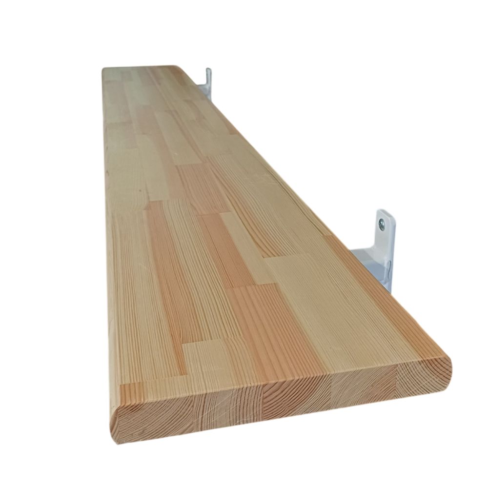 BANC HÊTRE LAMELLÉ COLLÉ - FIXATION SUR MUR PORTEUR
