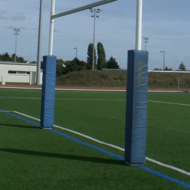 JEU DE 2 PROTECTIONS POUR BUT DE RUGBY OU BUTS DE FOOT AMÉRICAIN - 30X30X200 CM - MONOCHROME