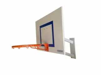 BÂTI DE BUT DE BASKET MURAL - DÉPORT 0.6M - HAUTEUR DE CERCLE FIXE - POUR PETITS PANNEAUX - À COMPOSER