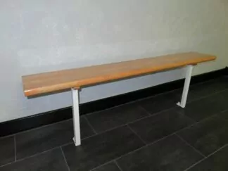 BANC VESTIAIRE - HÊTRE LAMELLÉ COLLÉ  - FIXATION MUR/SOL