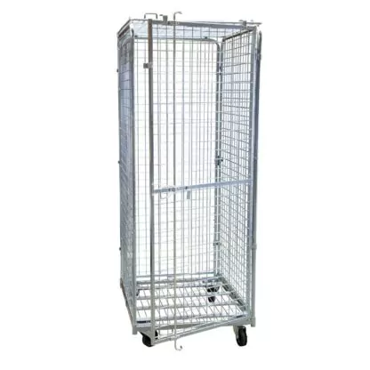 ARMOIRE GRILLAGÉE 1 PORTE - DÉPLAÇABLE SUR ROULETTES  H1900 X L800 X P720MM - CHARGE MAX 400KG