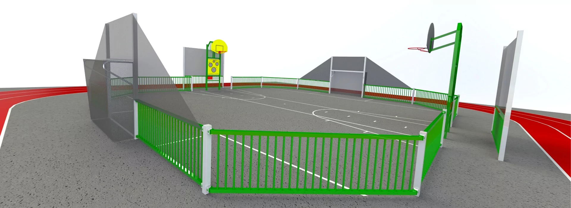 Terrain multisports 13x13M - Carré Magique gamme Urban ou Nature – Image 4