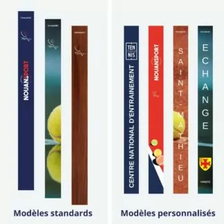 JEU DE DÉCORS PERSONNALISABLES – POUR POTEAUX DE TENNIS STANDARDS OU SUR ADAPTATEURS - DESIGN