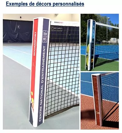 JEU DE DÉCORS PERSONNALISABLES – POUR POTEAUX DE TENNIS SUR PLATINE - DESIGN – Image 3