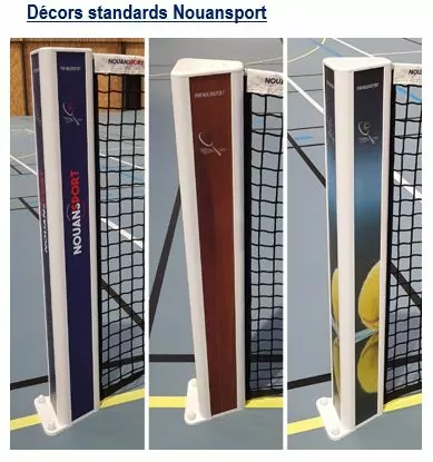 JEU DE DÉCORS PERSONNALISABLES – POUR POTEAUX DE TENNIS SUR PLATINE - DESIGN – Image 2