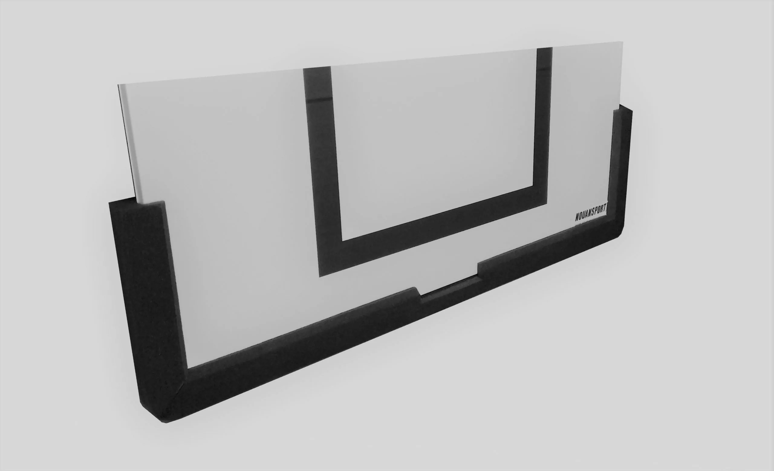 PROTECTION BAS DE PANNEAU DE BASKET RECTANGULAIRE 110X70CM ÉPAISSEUR 10MM - NOIR