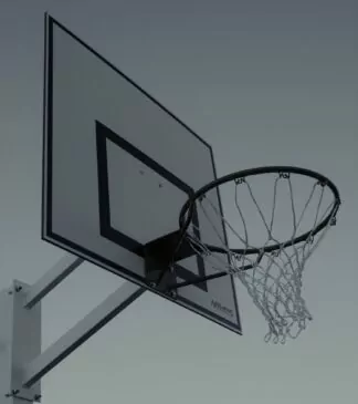 BÂTI DE BUT DE BASKET GALVA BRUT - MURAL - DÉPORT 0.6M POUR PETITS PANNEAUX - À COMPOSER