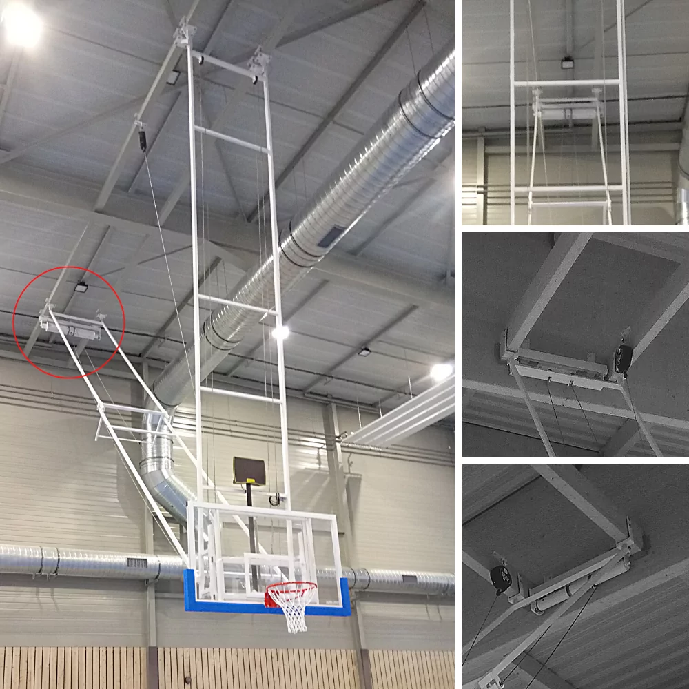 ENROULEUR ÉLECTRIQUE SPÉCIAL BUT DE BASKET PANTOGRAPHE