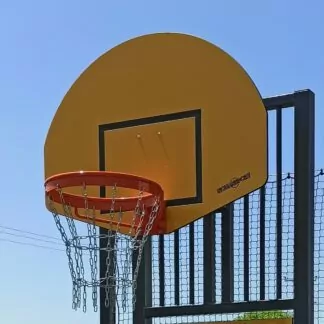 PANNEAU BASKET HPL ARRONDI 120X90CM - PERCÉ - AVEC BOULONNERIE