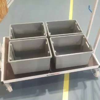JEU DE 4 BOITES DE RANGEMENTS – (L)40 X (L)30 X (H)21.4 CM