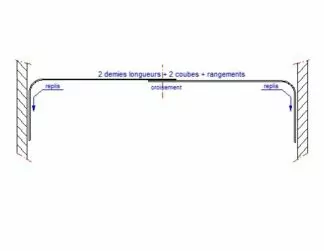 RAIL COULISSANT MANUEL AVEC CINTRE - REPLIS DES DEUX COTES DU GYMNASE