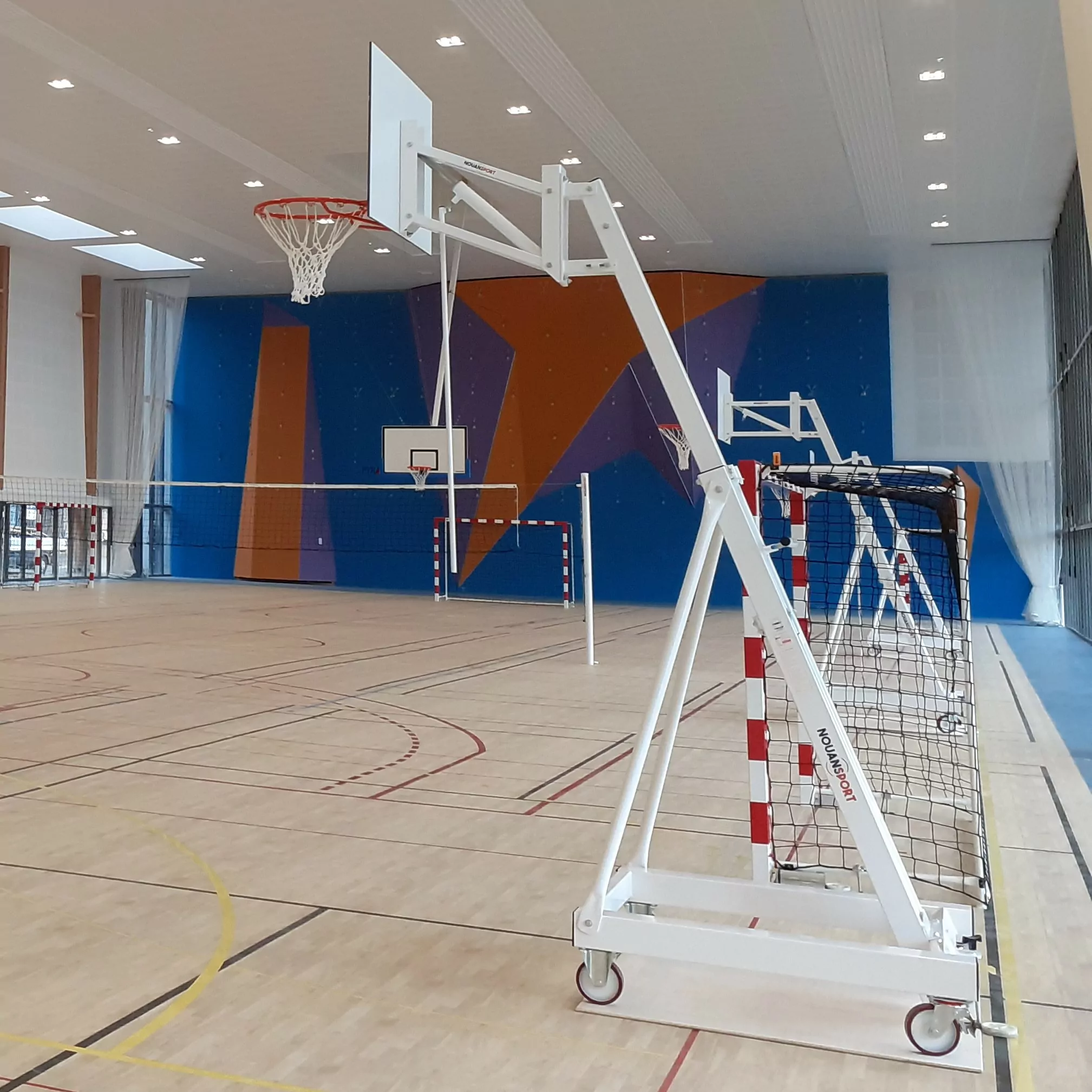 BÂTI DE BUT DE BASKET MOBILE TÉLESCOPIQUE DÉPORT 0.6M - POUR PETITS PANNEAUX - À COMPOSER