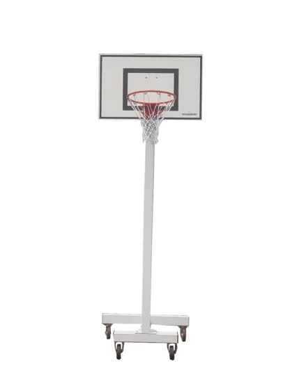 BÂTI DE BUT DE BASKET MOBILE - DÉPORT 0.6M - HAUTEUR DE CERCLE FIXE - POUR PETITS PANNEAUX - À COMPOSER