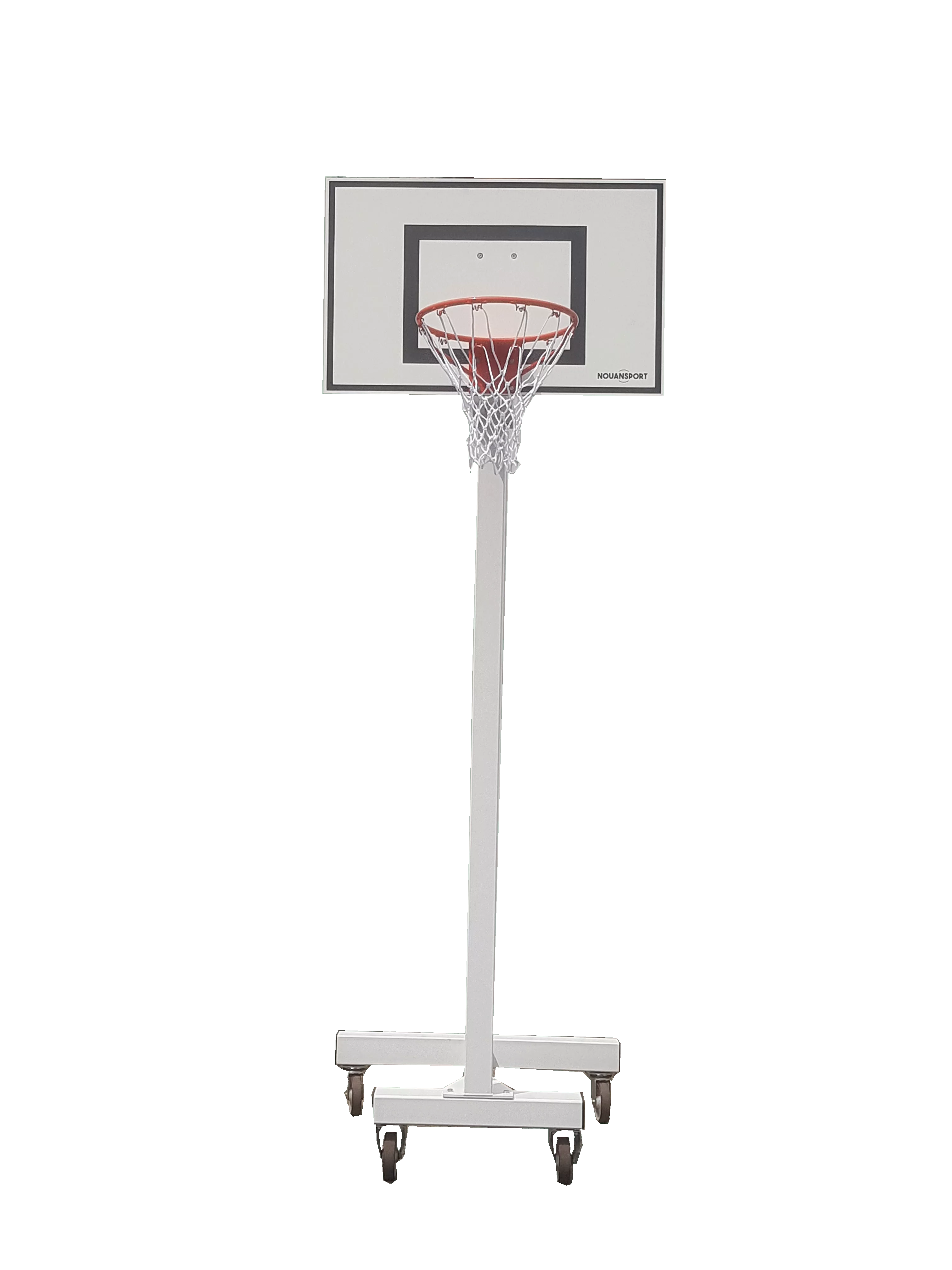 BÂTI DE BUT DE BASKET MOBILE - DÉPORT 0.6M - HAUTEUR DE CERCLE FIXE - POUR PETITS PANNEAUX - À COMPOSER