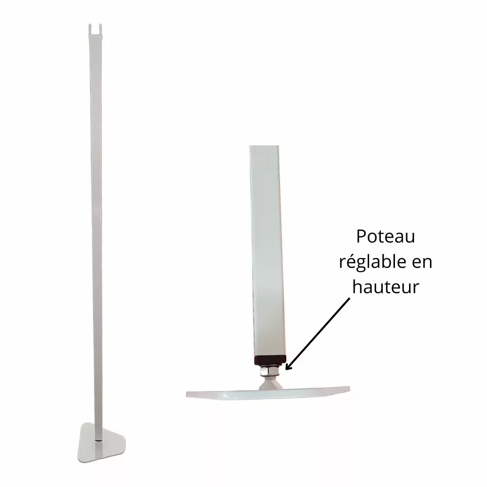 POTEAUX DE SOUTIEN DE TENNIS JEU SIMPLE – ALUMIUM - RÉGLABLE EN HAUTEUR