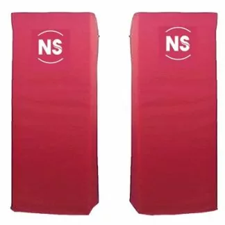 JEU DE 2 PROTECTIONS POUR BUT DE RUGBY OU BUTS DE FOOT AMÉRICAIN - 60X60X200 CM MONOCHROME ROUGE