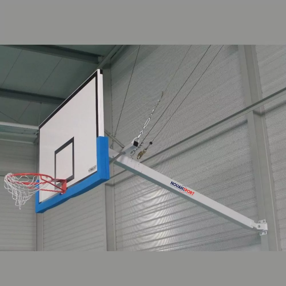 BÂTI DE BUT DE BASKET PIGNON RELEVABLE - POUR GRANDS PANNEAUX - À COMPOSER