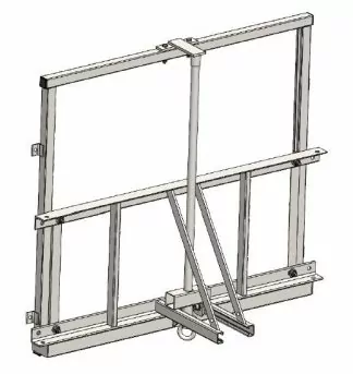 TÊTE RÉGLABLE À VIS (TÊTE FIXE + DISPOSITIF RÉGLABLE À VIS) POUR BUT DE BASKET MONOTUBE CHARPENTE - GRAND PANNEAU - AVEC MANIVELLE