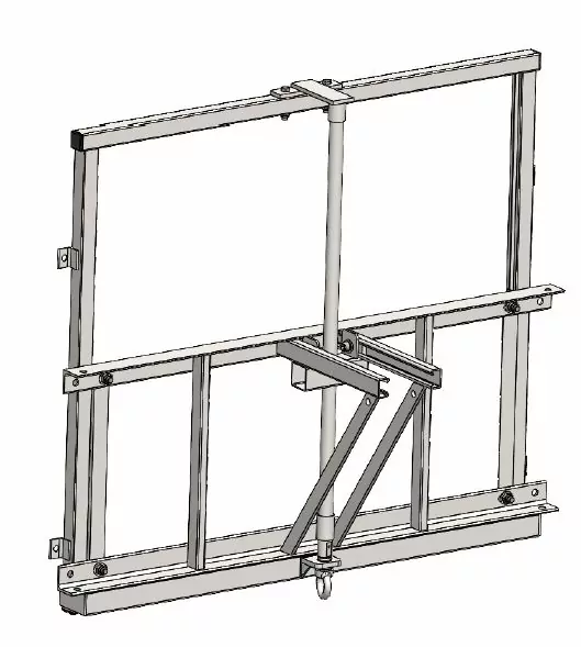 TÊTE RÉGLABLE À VIS (TÊTE FIXE + DISPOSITIF RÉGLABLE À VIS) POUR BUT DE BASKET MONOTUBE PIGNON - GRAND PANNEAU - AVEC MANIVELLE