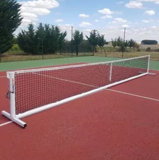 POTEAUX DE PICKLEBALL - ALUMINIUM - TENSION À SANGLE – AUTOPORTANT SUR ROUES